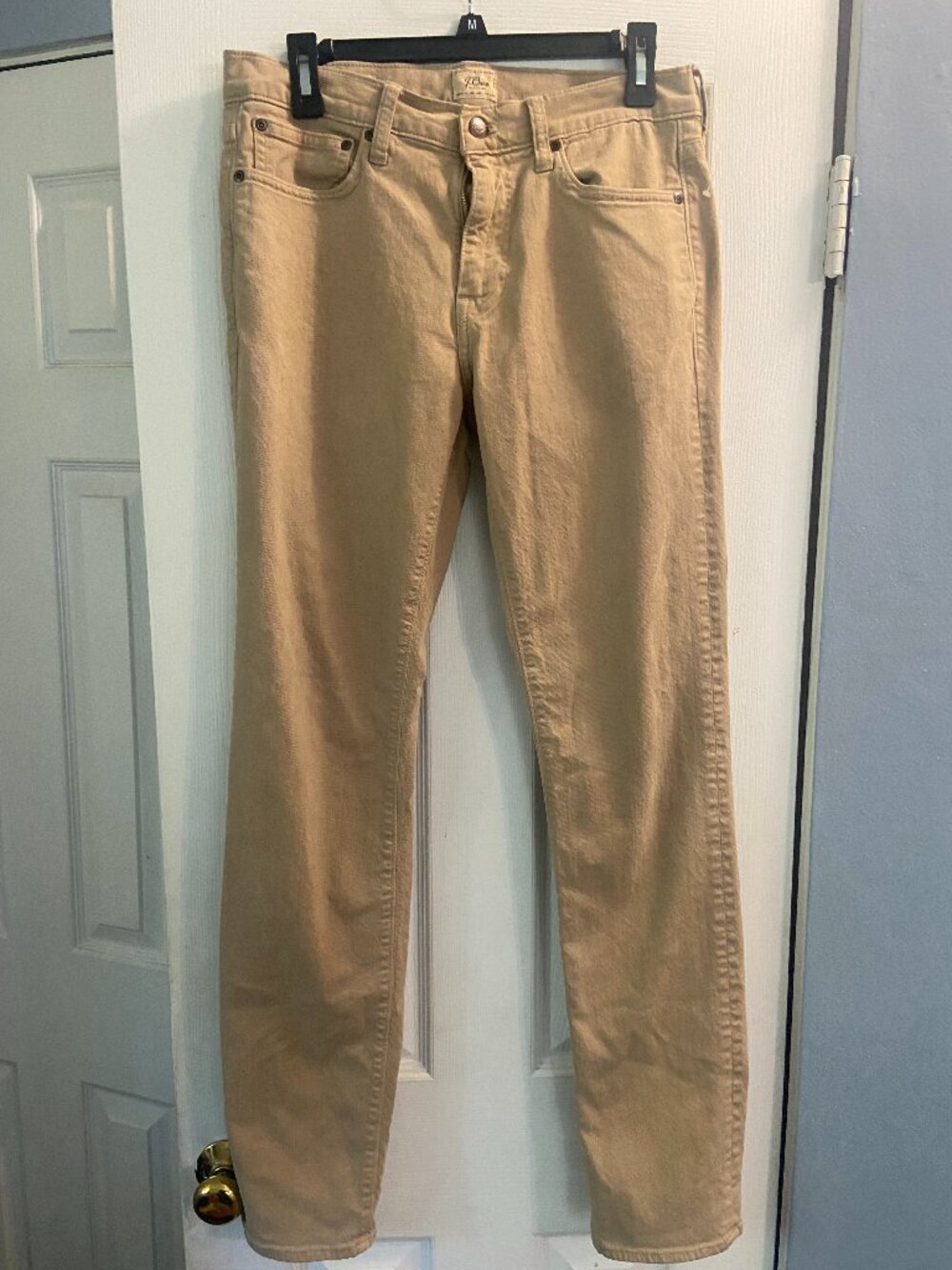 J. Crew Slim Fit Garmet Dyed Five Pocket Pants Men 31/34 Khaki Casual Staple